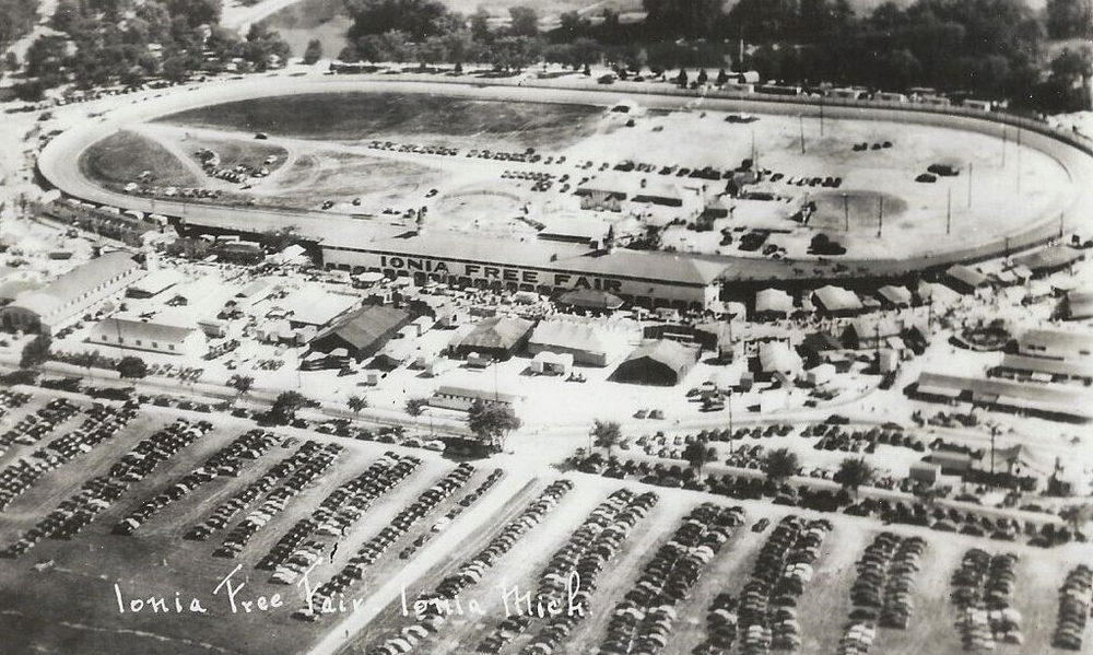 Ionia Fairgrounds - Vintage Postcard